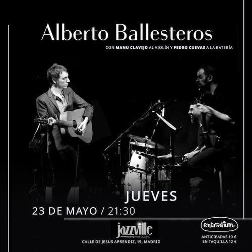 Cartel de un concierto de Alberto