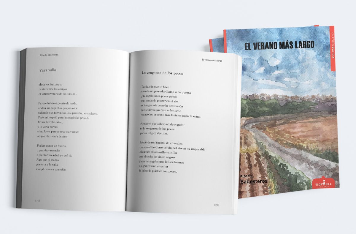 El libro abierto y la portada